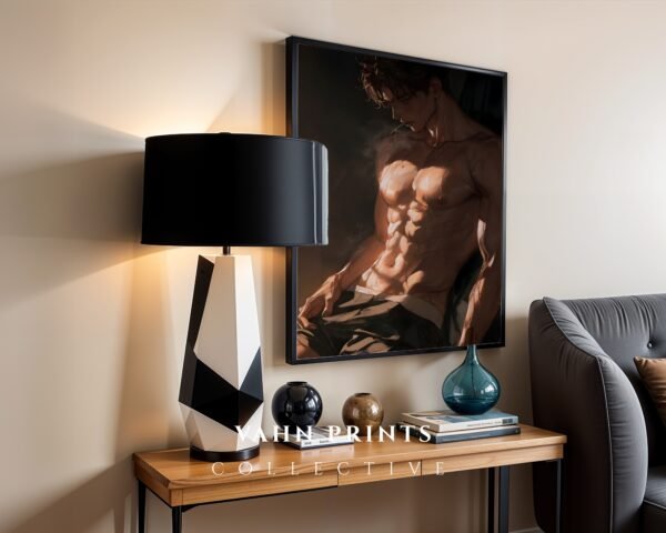 Handsome Masculine Wall Art Muscular Male Figure Soulmate Art