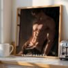 Handsome Masculine Wall Art Muscular Male Figure Soulmate Art