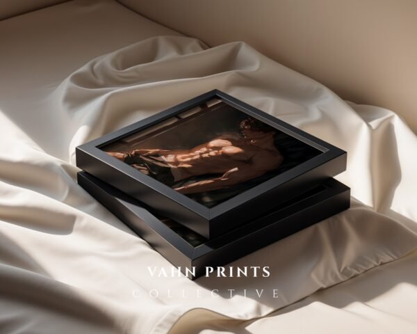 Handsome Masculine Wall Art Muscular Male Figure Soulmate Art