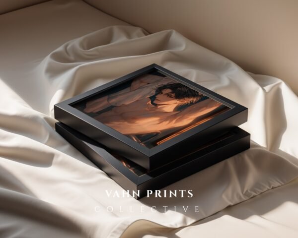 Romantic Male Printable Wall Art Anime Inspired Muscular Man