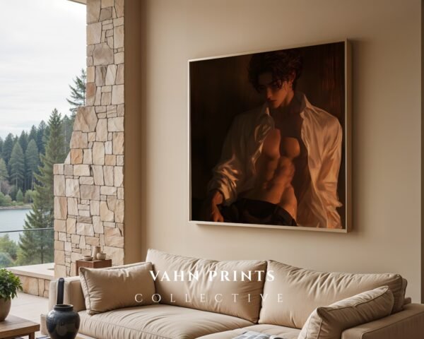 Soulmate Husband Wall Decor Muscular Male Figure Romantic Printable