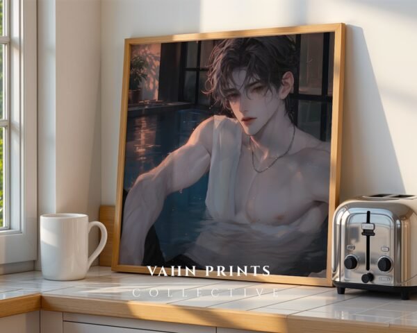 Anime Lover Wall Art Muscular Male Figure Handsome Romantic Download