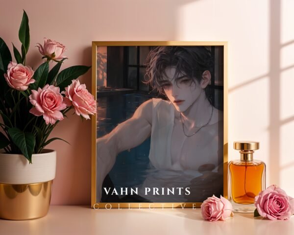 Anime Lover Wall Art Muscular Male Figure Handsome Romantic Download