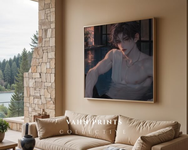 Anime Lover Wall Art Muscular Male Figure Handsome Romantic Download