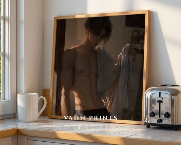 Masculine Romantic Wall Art Muscular Male Soulmate Husband Printable