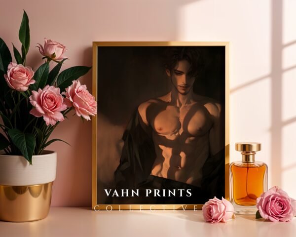 V90c_m2 Handsome Male Figure Wall Art Muscular Body Anime Romantic Decor
