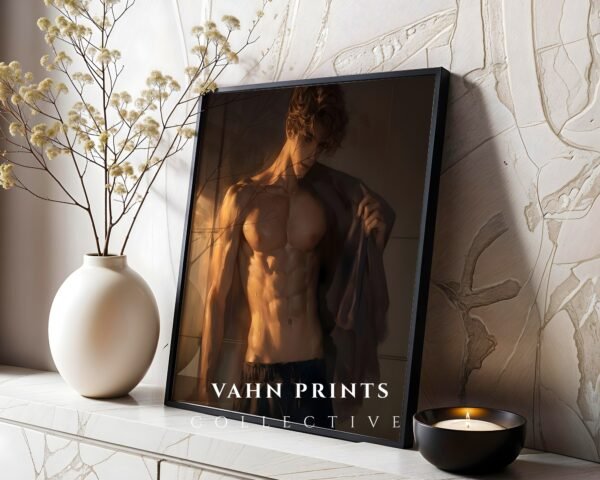 Soulmate Lover Printable Wall Art Muscular Male Ethereal Romance
