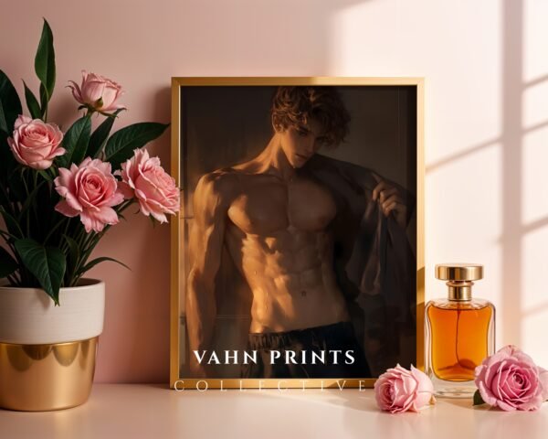 Soulmate Lover Printable Wall Art Muscular Male Ethereal Romance