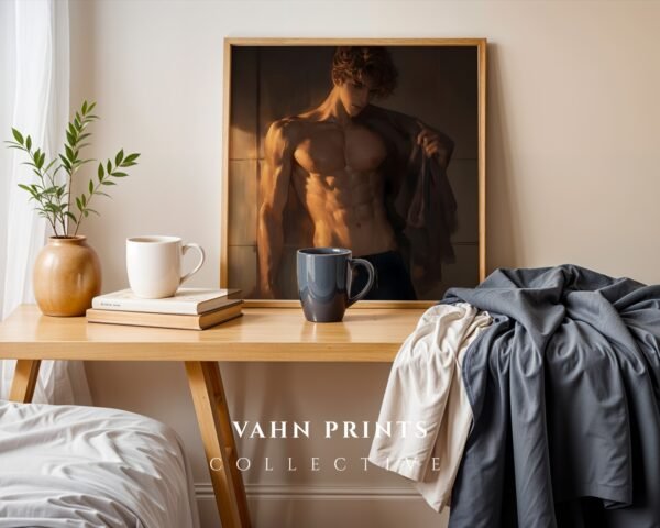 Soulmate Lover Printable Wall Art Muscular Male Ethereal Romance