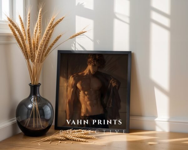 Soulmate Lover Printable Wall Art Muscular Male Ethereal Romance