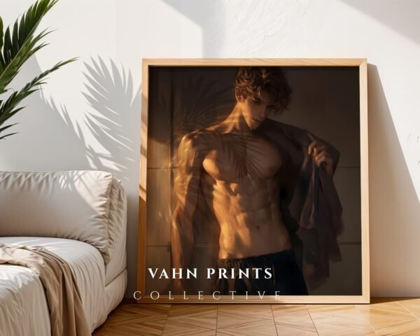 Soulmate Lover Printable Wall Art Muscular Male Ethereal Romance