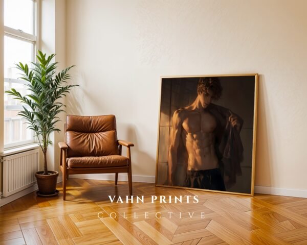 Soulmate Lover Printable Wall Art Muscular Male Ethereal Romance