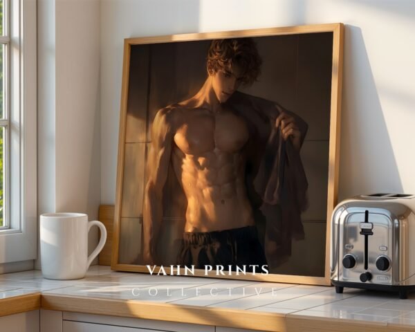 Soulmate Lover Printable Wall Art Muscular Male Ethereal Romance