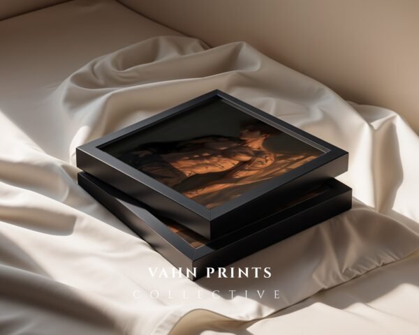 V94c_m5 Anime Style Romantic Male Wall Art Handsome Muscular Figure Print