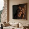 V94c_m8 Anime Style Romantic Male Wall Art Handsome Muscular Figure Print