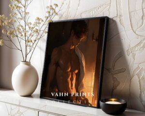 Soulmate Inspired Wall Art Muscular Male Figure Romantic Printable