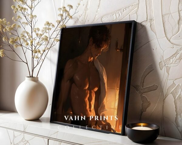 V97c_m10 Soulmate Inspired Wall Art Muscular Male Figure Romantic Printable