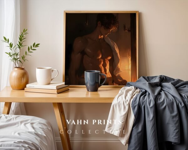 V97c_m3 Soulmate Inspired Wall Art Muscular Male Figure Romantic Printable