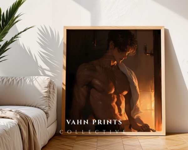 V97c_m6 Soulmate Inspired Wall Art Muscular Male Figure Romantic Printable