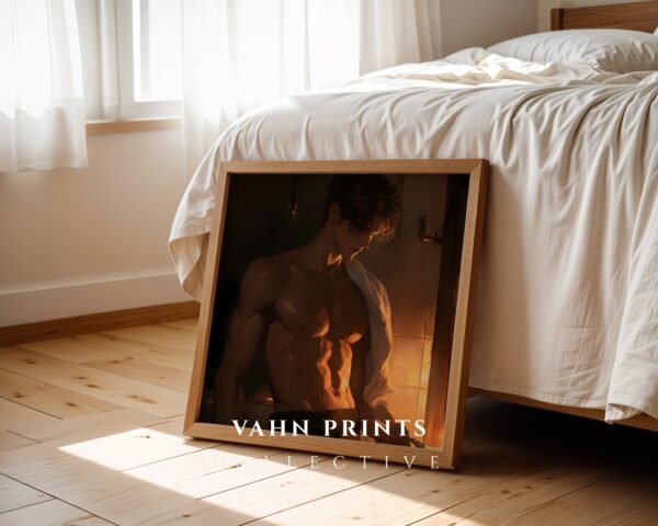 V97c_m7 Soulmate Inspired Wall Art Muscular Male Figure Romantic Printable