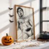 Minimal Nude Male Body Sketch Art Wall Decor