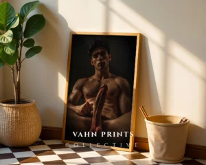 Trendy Male Portrait Poster Digital Download