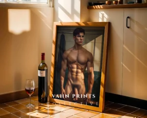 P144c_m1 Masculine Male Portrait Wall Art Print