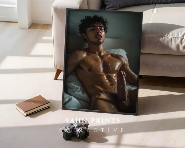 Premium Custom Art Commission Personalized Decor Personal or Business Spaces Handsome Guy Wall Art Print Muscular Man Male Body Figure Gay