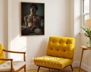 P34c_m1 Minimalist Male Wall Art Print