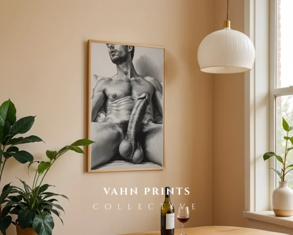 Minimalist Man Illustration Digital Print Modern Home Decor