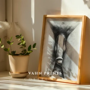 Artistic Male Figure Digital Print Contemporary Wall Art