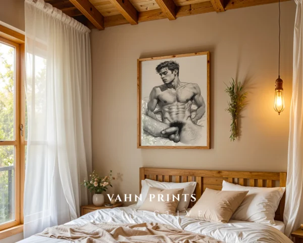 V305c_m1 Modern Gentleman Portrait Art Print Digital Download