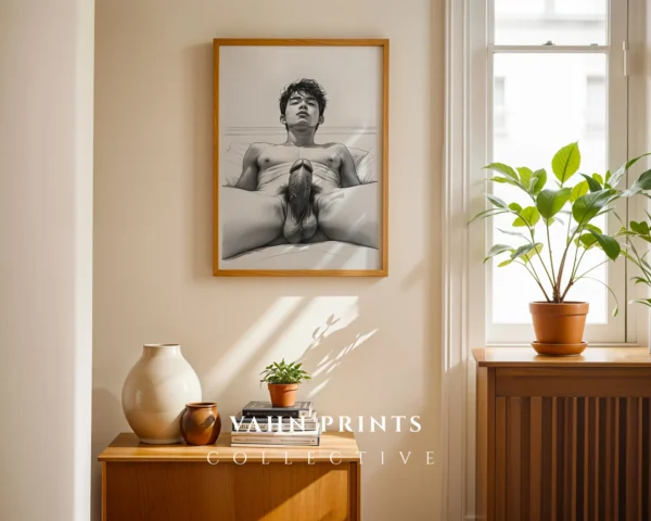 Classic Man Portrait Digital Art Print Timeless Wall Art