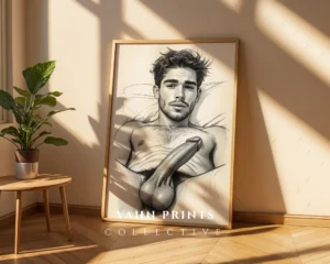 Elegant Male Portrait Art Print Digital Download