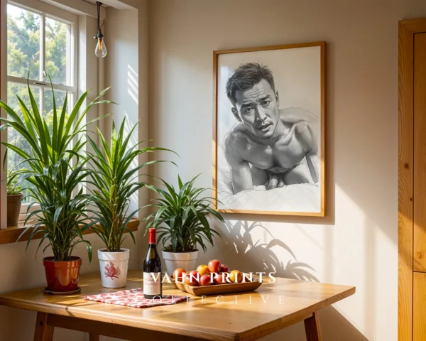 Modern Male Figure Illustration Art Print Digital