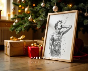 Modern Man Expression Art Print Contemporary Wall Decor