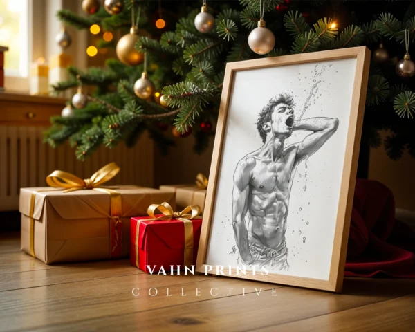 Modern Man Expression Art Print Contemporary Wall Decor