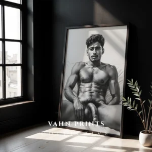 Minimal Male Face Art Print Digital Download