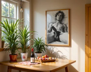 Artistic Man Portrait Illustration Digital Wall Art