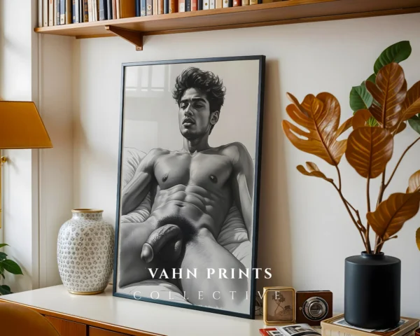 Vintage Gentleman Illustration Art Print Digital Decor