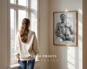 Abstract Man Profile Art Print Modern Wall Art