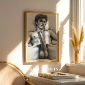 Stylish Male Portrait Digital Print Contemporary Wall Art