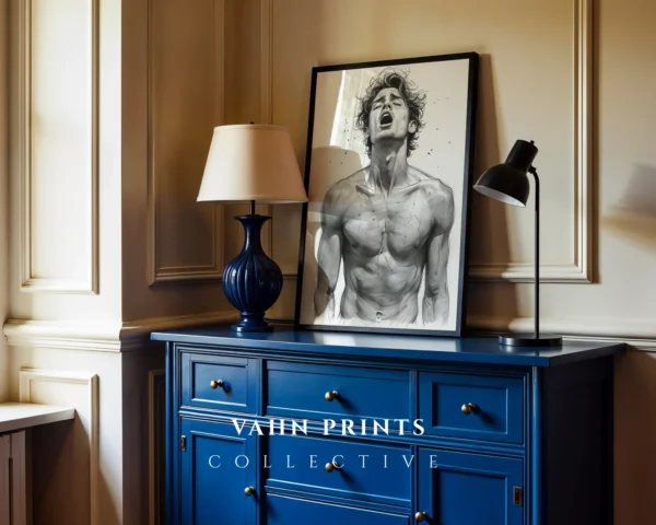 Abstract Modern Man Portrait Printable Wall Art