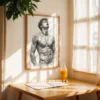Modern Man Figure Art Print Digital Wall Art