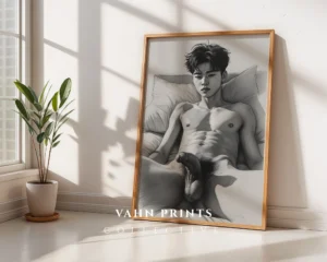 Modern Masculine Art Print Man Illustration