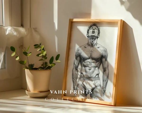 V341c_m1 Elegant Gentleman Art Print Digital Wall Art