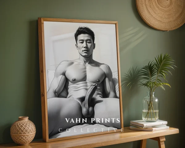 Classic Man Face Art Print Printable Wall Art