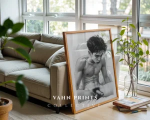 V351c_m1 Fine Line Man Portrait Printable Wall Decor