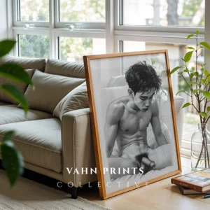 Fine Line Man Portrait Printable Wall Decor