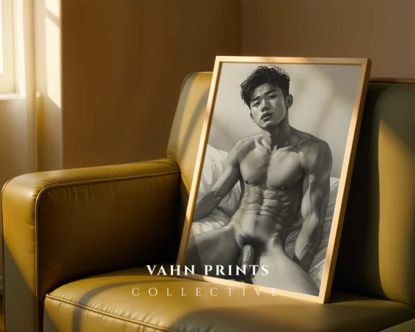 Modern Gentleman Face Art Print Digital